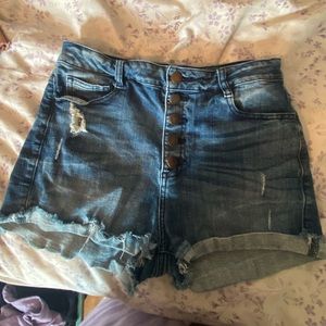 Refuge Ripped Denim Shorts Size 8